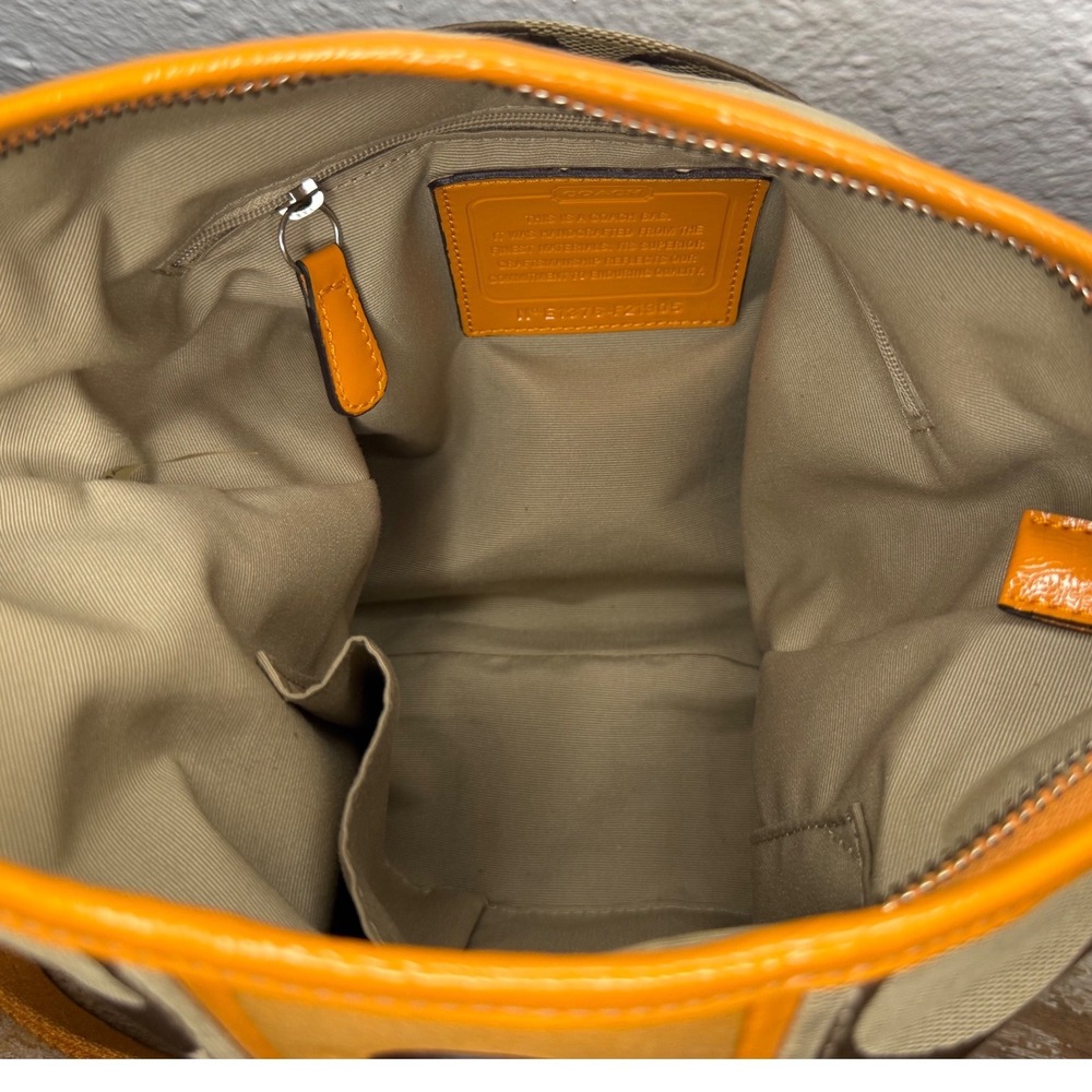 Vtg Coach Signature Canvas Crossbody Shoulder Bag With Matching Wallet F21905 - Picture 7 of 11